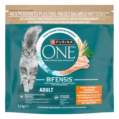 T.sööt kassidele kana Purina One Adult 1,4kg