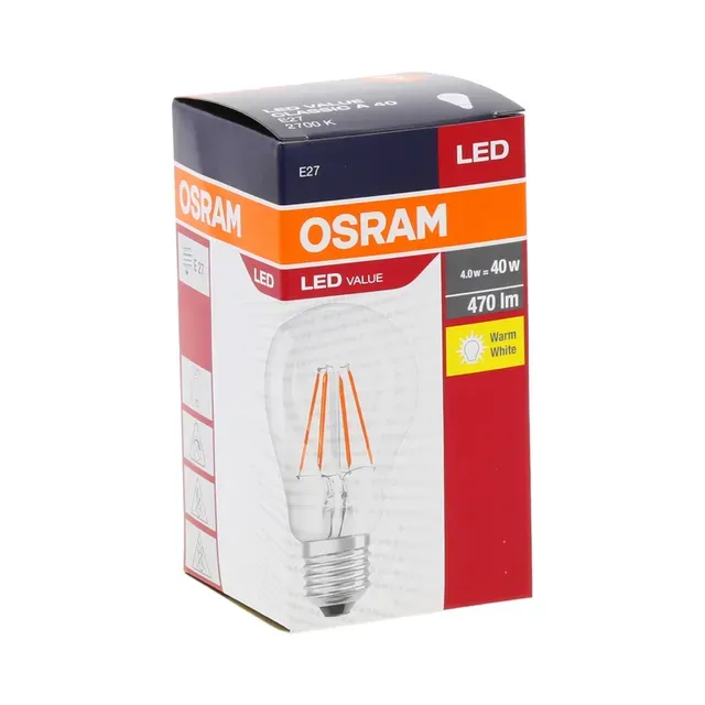 LED-niitlamp standard A40 4W/827 E27, OSRAM, 1 tk