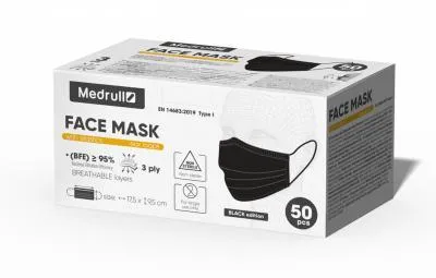 MASK MEDRULL MEDITSIINILINE 3-KIHILINE KUMMIGA N50 MUST