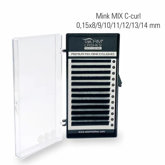 GlamLashes Premium Mink Eyelash Extension C-Curl 0,15