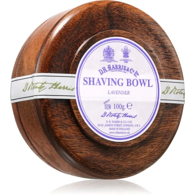 D.R. Harris Shawing Bowl Mahogany wood Raseerimisseep Lavender 100 g