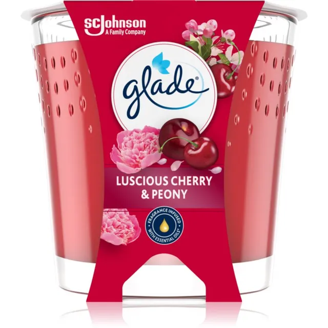GLADE Luscious Cherry & Peony lõhnaküünal 112 g