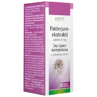Paira palderjani ekstrakt. 20MG TAB N50