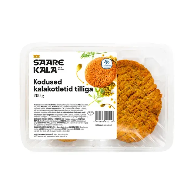 Kodused kalakotletid tilliga, SAARE KALA, 200 g