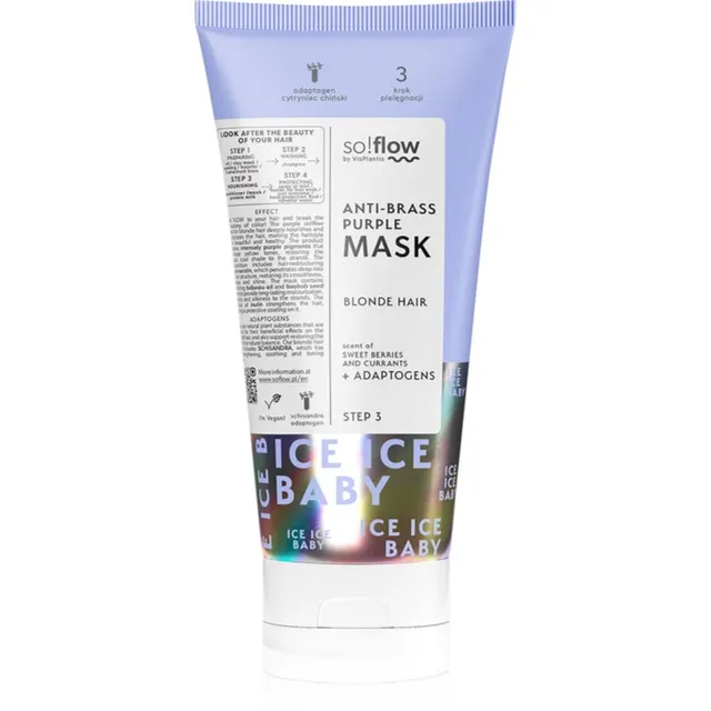 so!flow Cooling Mask Blonde Hair Juuksemask kollaste toonide neutraliseerimiseks 200 ml