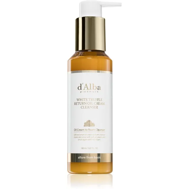 d'Alba White Truffle Return Oil Cream Cleanser niisutav puhastusõli kirgastava ja siluva efektiga 150 ml
