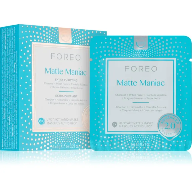 FOREO UFO™ Matte Maniac Puhastav näomask 6 tk
