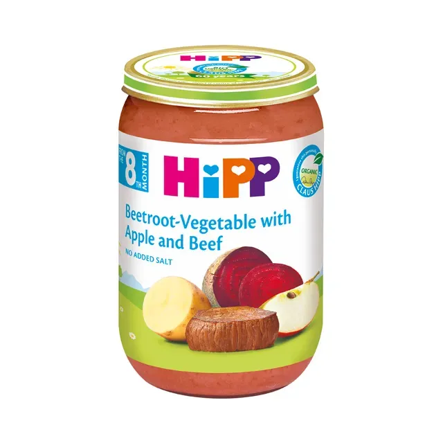 Peedi-juurviljapüree õuna ja loomalihaga BIO, HIPP, 220 g