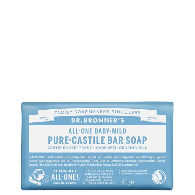 DR. BRONNERS Baby-Mild Pure Castile Soap Bar 140g