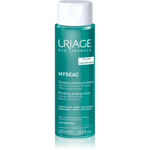 Uriage Hyseac Purifying Peeling Toner Rasu reguleeriv ja poore minimeeriv toonik AHA-hapetega 250 ml