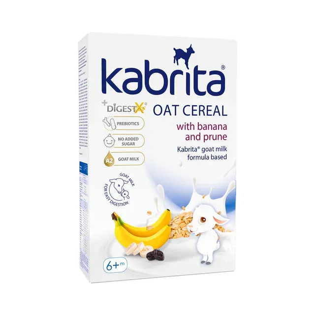 Kaerahelbed pudru banaani, ploomi ja kitsepiimaga 6k, KABRITA, 180 g