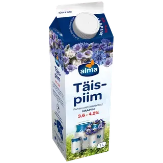 Alma Täispiim 3,6-4,2%, 1 l