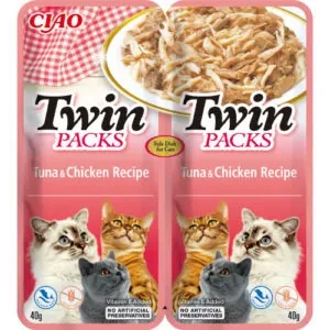 Inaba Twin Packs Kana ja tuunikala konserv kassile 2x40g