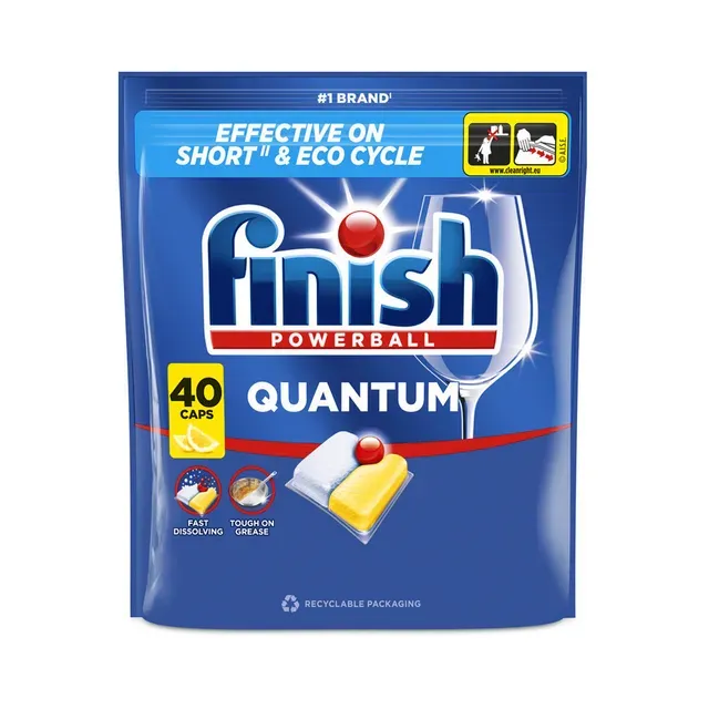 Nõudepesumasina tabletid sidruniga Quantum, FINISH, 40 tk