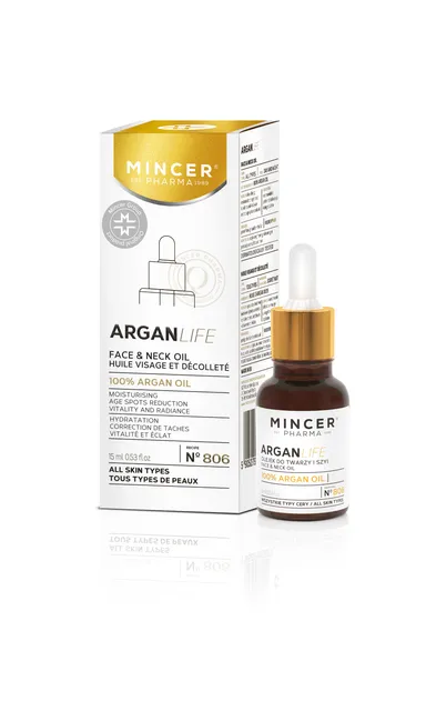 MINCER PHARMA ARGAN LIFE ARGAANIAÕLI NÄOLE JA KAELALE 15ML