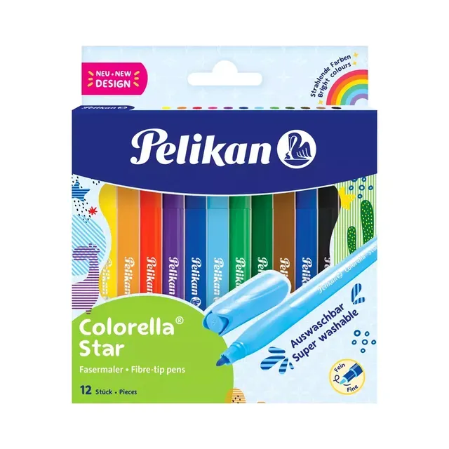 Viltpliiatsid, colorella star, PELIKAN, 12 tk