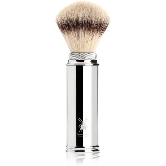 Mühle TRAVEL Silvertip Synthetic Raseerimispintsel Silver 1 tk