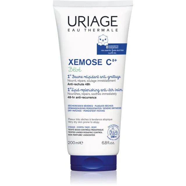 Uriage Xemose C8+ Bébé Rahustav palsam kuivale ja atoopilisele nahale lastele sünnist alates 200 ml