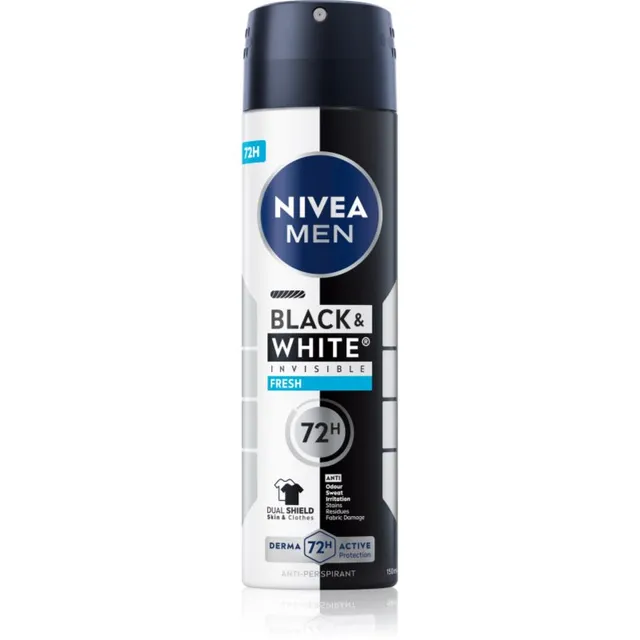 Nivea Men Invisible Black & White Pihustatav antiprespirant Fresh 150 ml