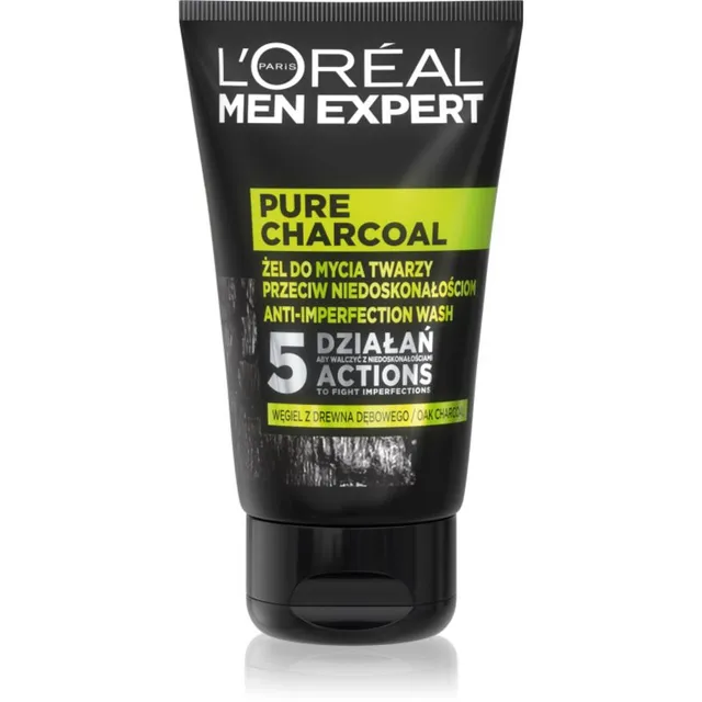 L’Oréal Paris Men Expert Pure Charcoal Puhastav geel aktiivsöega nahadefektide hoolduseks 100 ml