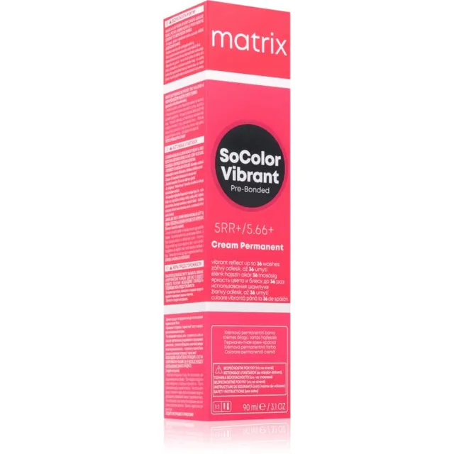 Matrix SoColor Vibrant Pre-Bonded Cream Permanent Püsijuuksevärv juuksevärvile sära andmiseks 90 ml