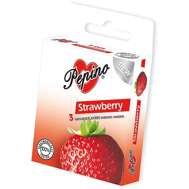 Pepino Strawberry kondoomid 3 tk