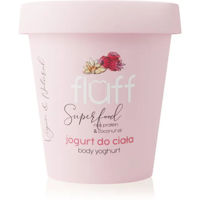 Fluff Raspberries & Almonds Kehajogurt Rice Protein & Coconut Oil 180 ml