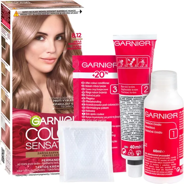 Garnier Color Sensation Juuksevärv varjund 8.12 Light Roseblonde 1 tk