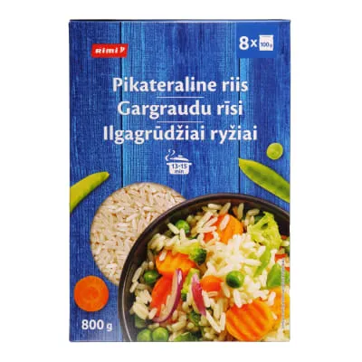 Pikateraline riis Rimi 8x100g