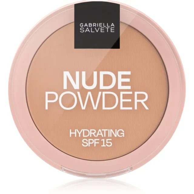 Gabriella Salvete Fixing Powder Hydrating Peen kompaktpuuder SPF 15 varjund 04 Nude Beige 8 g