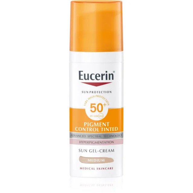 Eucerin Sun Pigment Control Tinted Kaitsev hüperpigmentatsiooni vastane emulsioon SPF 50+ varjund Medium 50 ml