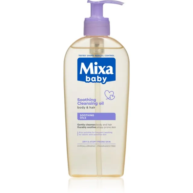 Mixa Panthenol Comfort Rahustav puhastusõli atoopilise ekseemi kalduvustega juustele ja nahale 250 ml