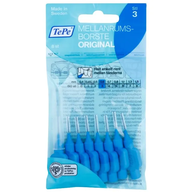 TePe Original Hambavaheharjad 0,6 mm 8 tk