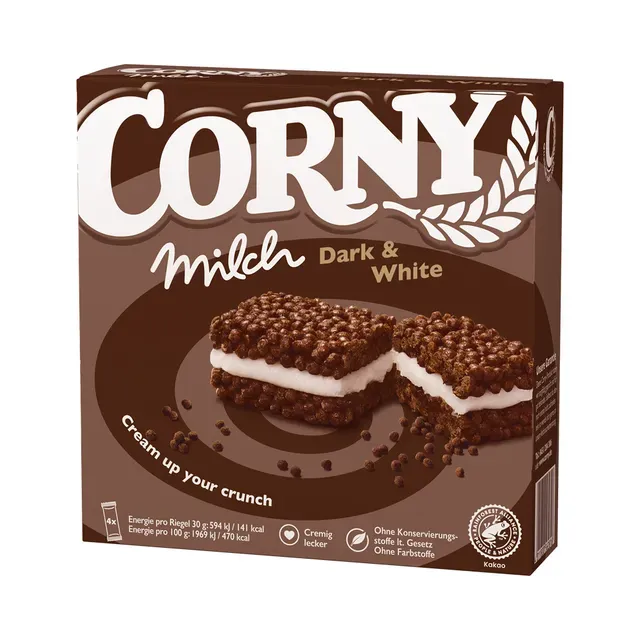 MILK 4-pakk piimatäidise ja kakaoga, CORNY, 120 g
