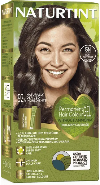 NATURTINT® kauapüsiv ammoniaagivaba juuksevärv, LIGHT CHESTNUT BROWN 5N