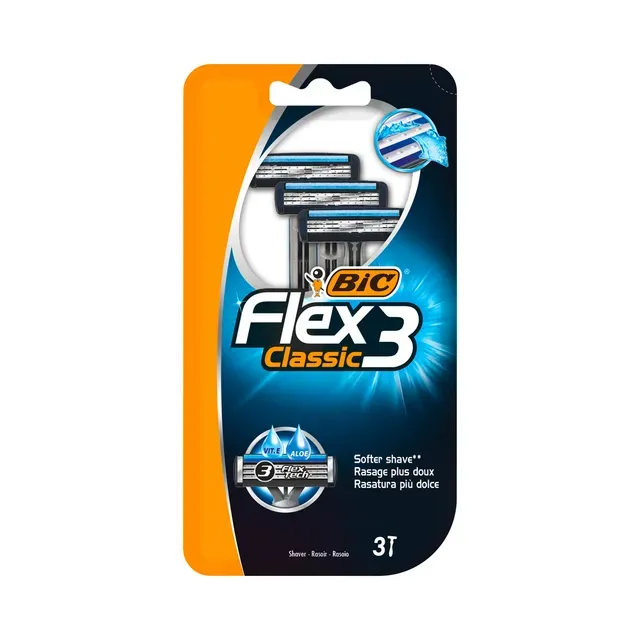 Raseerijad Flex3 Comfort, BIC, 3 tk