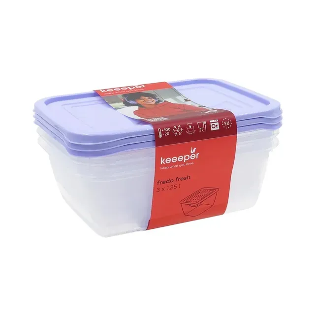 Karbikomplekt Fredo Fresh 1,25l lavendel, KEEPER, 3 tk