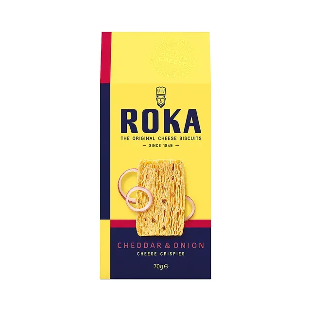 Krõbedad küpsised sibula ja juustuga, ROKA, 70 g