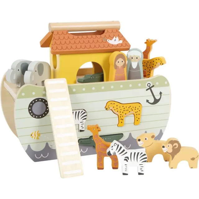 Small foot Noah's Ark mänguasjade komplekt puidust 12 m+ 15 tk