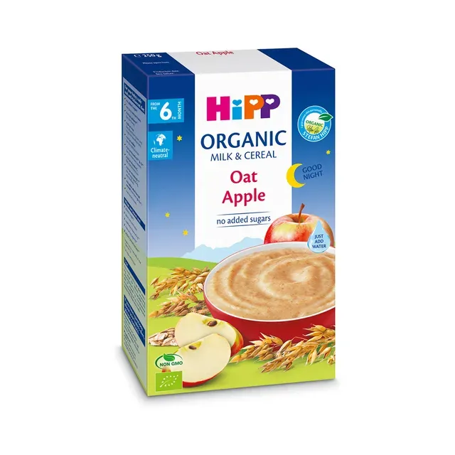 Head Ööd piimapudrupulber kaera-õuna mahe 6+, HIPP, 250 g