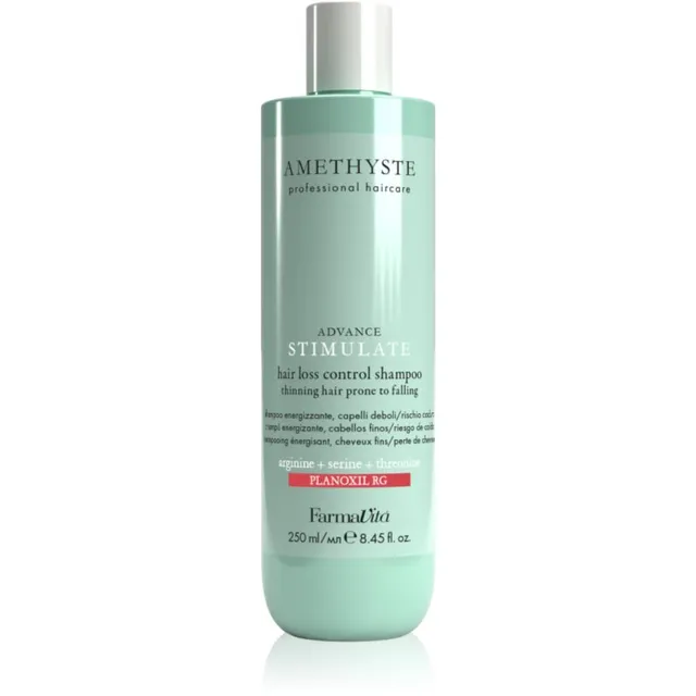 FarmaVita Amethyste Advance Stimulate Tugevdav šampoon nõrkadele välja langema kippuvatele juustele 250 ml