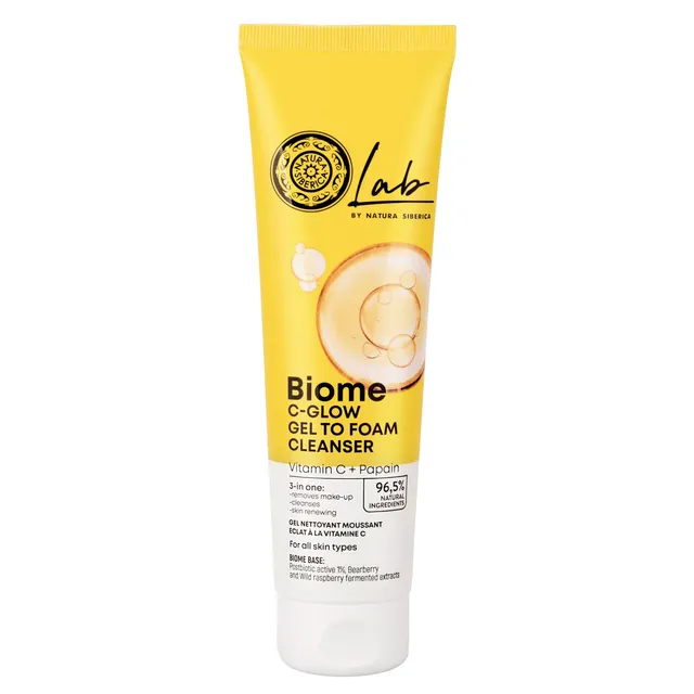 NATURA SIBERICA Lab Biome C-Glow Gel To Foam Cleanser 140ml