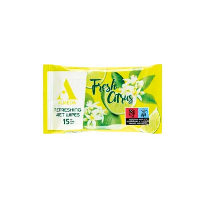 Niisked salvrätikud Almeda Fresh Citrus 15tk