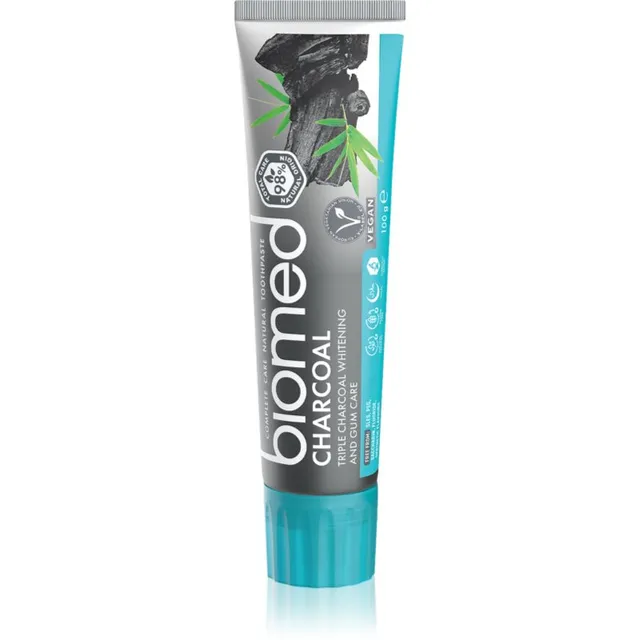 Biomed Charcoal Valgendav hambapasta aktiivsöega 100 g