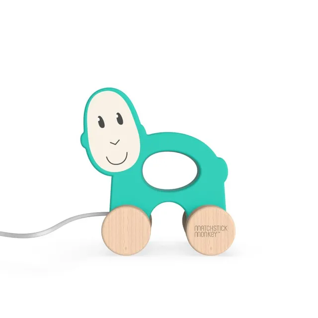 Matchstick Monkey Pull Along Animal järelveetav mänguasi Monkey 1 tk
