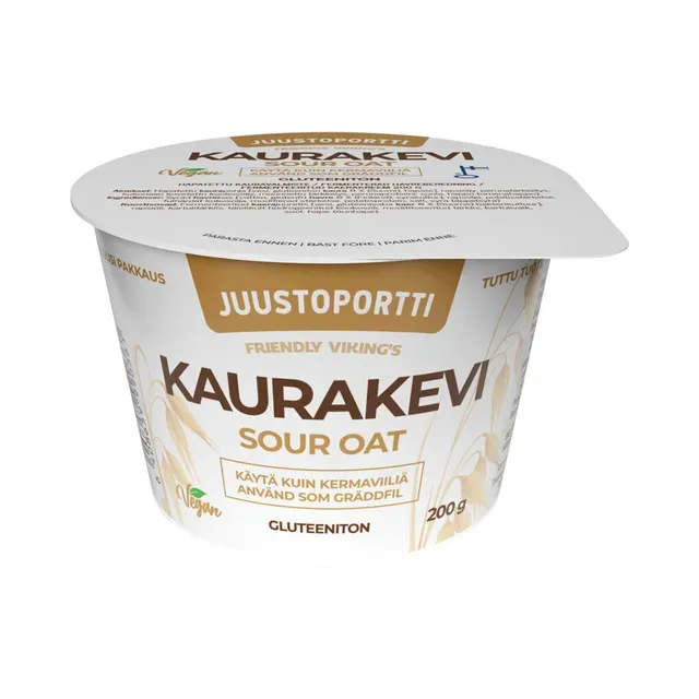 Fermenteeritud maitsestamata kaerakreem laktoosivaba, FRIENDLY VIKING´S, 200 g