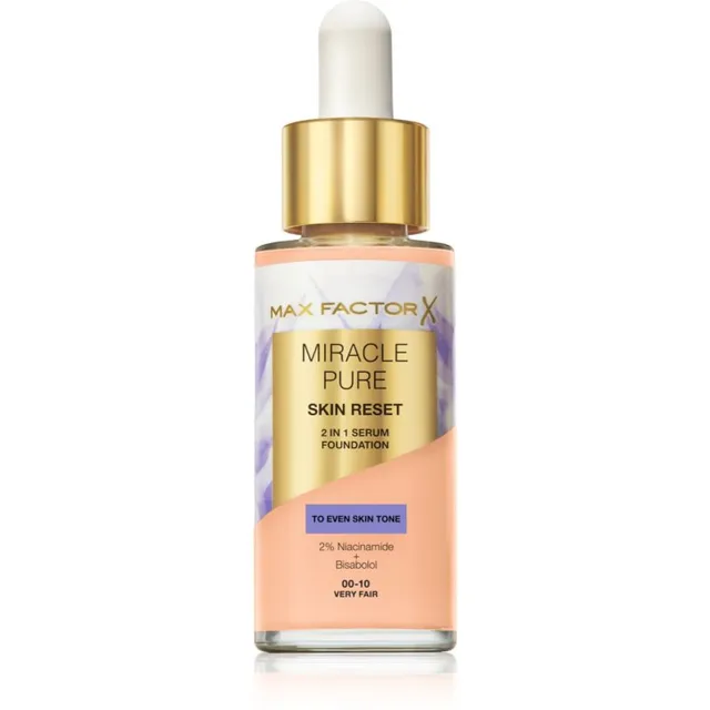 Max Factor Miracle Pure Skin Reset Jumestuseerum varjund 00-10 Very Fair 30 ml