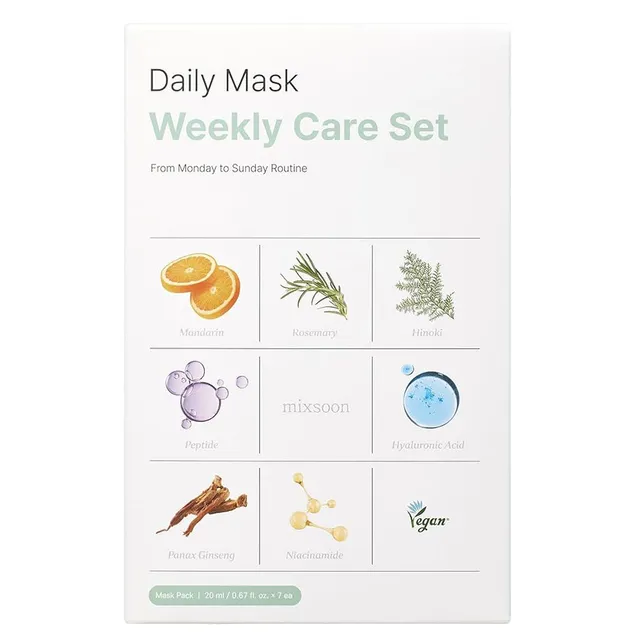 MIXSOON Daily Sheet Mask Weekley Care komplekt