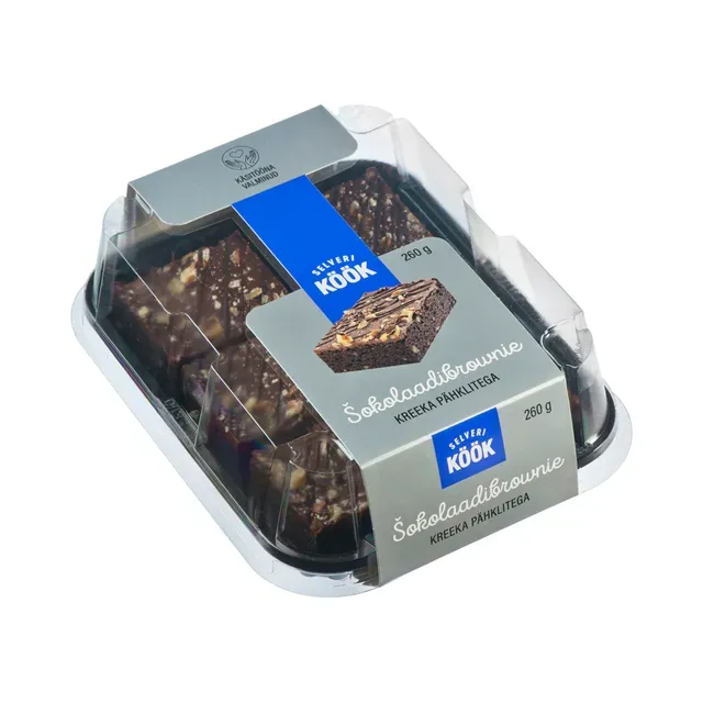 Šokolaadibrownie Kreeka pähklitega, SELVERI KÖÖK, 260 g