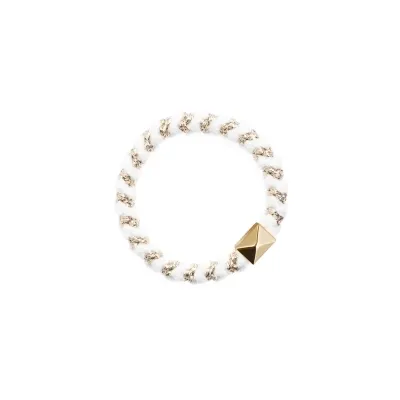 DARK Fluffy Fat Hair Tie W/Gold